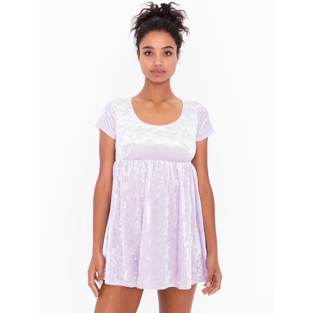 American Apparel | Stretch Velvet Babydoll Dress